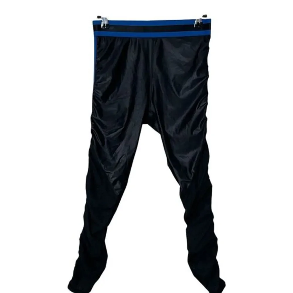 Alala Varsity Tight Leggings Size Small Black Blue Contrast High Rise Athleisure